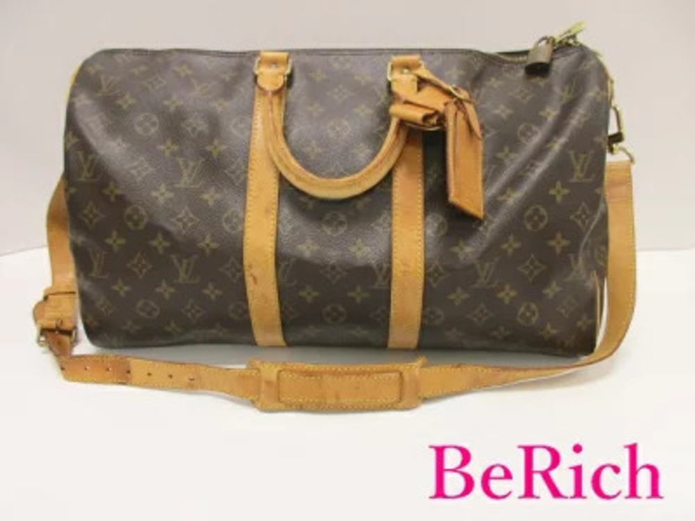 Louis Vuitton Boston bag Monogram Keepall Bandouliere LV Handbag travel